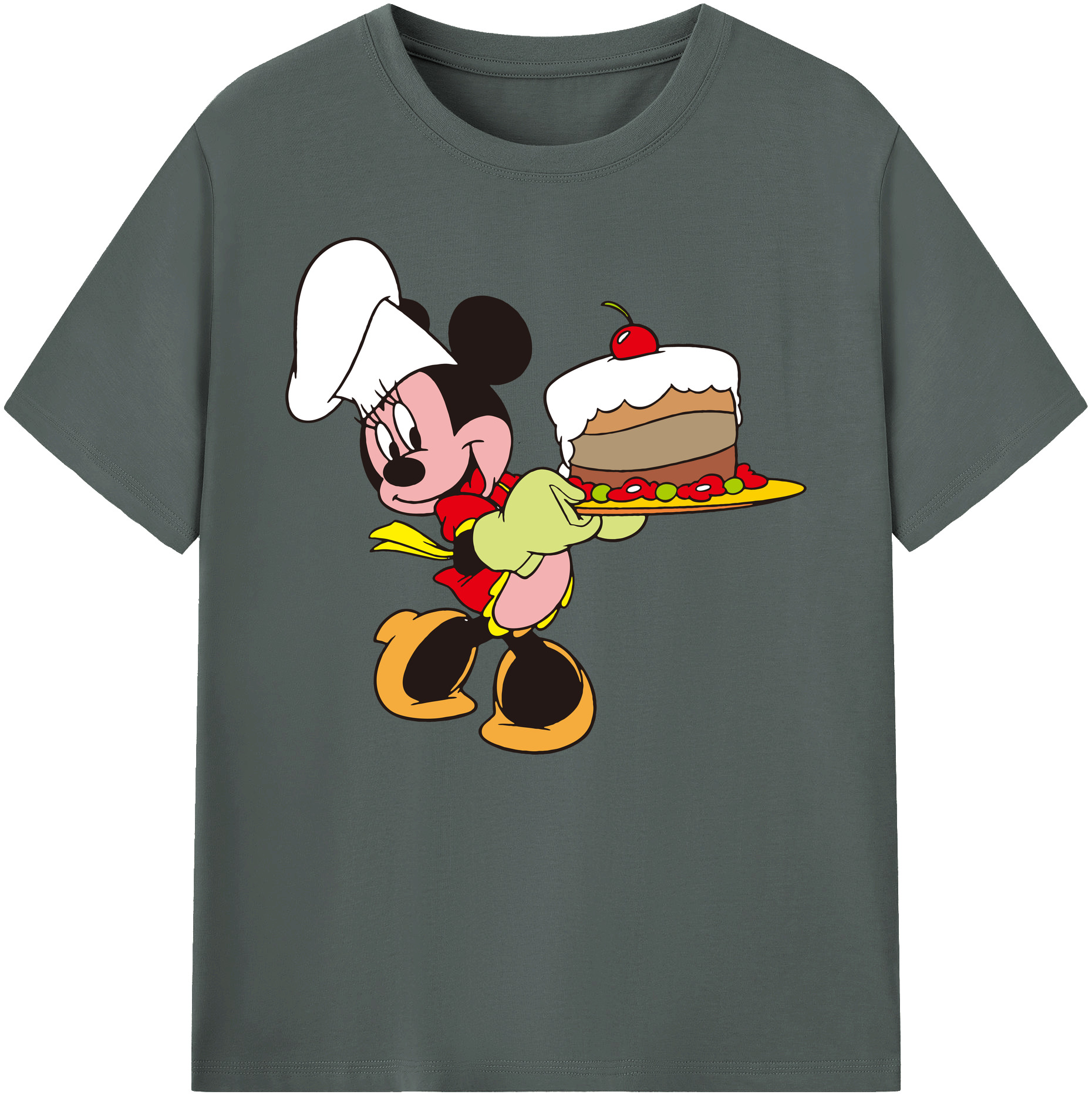 ミッキーマウス Mickey Mouse 綿100％ メンズ半袖Tシャツ｜肌触りやわらか＆通気性